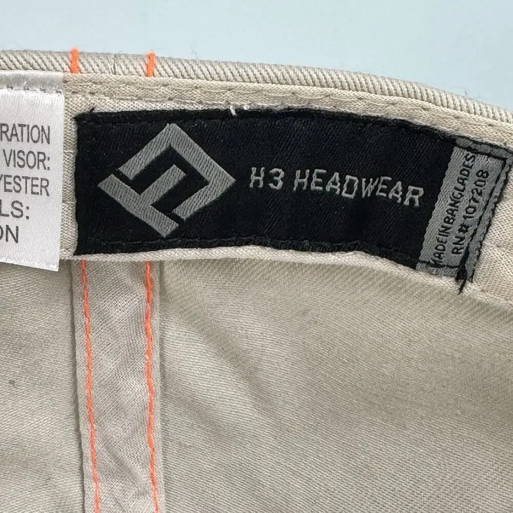 H3 Headwear Baseball Cap Realtree Camouflage Beige Orange SnapBack One Size‎ EUC